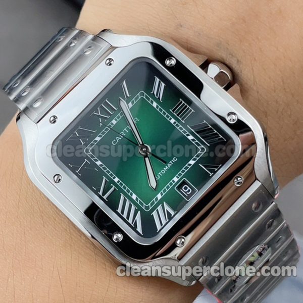 Santos replica watch details and pricing BV Factory Cartier green WSSA0062 Mechanical men 9