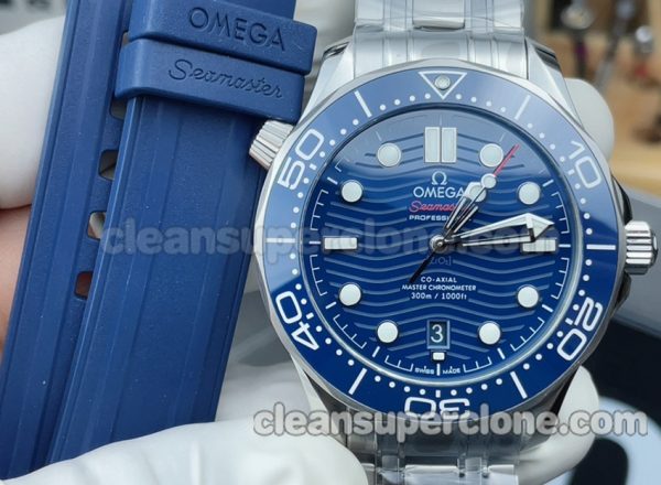 210.30.42 1:1 Copy watch description and price VS Factory Omega Seamaster 300 blue Mechanical men 2