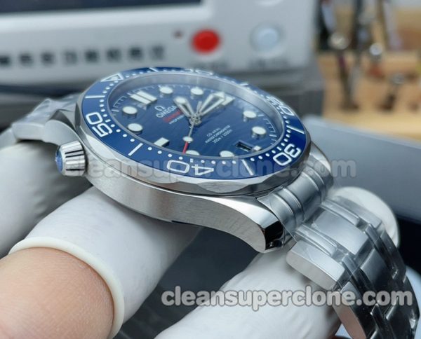 210.30.42 1:1 Copy watch description and price VS Factory Omega Seamaster 300 blue Mechanical men 4