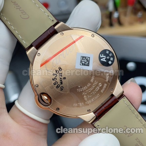 WGBB0030 1:1 Copy watch description and price AF Factory Cartier Rose gold Ballon Bleu 42mm Mechanical men 5