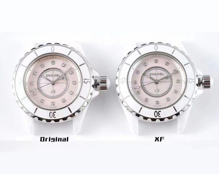 J12 replica watch and the original What is the difference XF Factory Chanel pink H5513 quartz Women