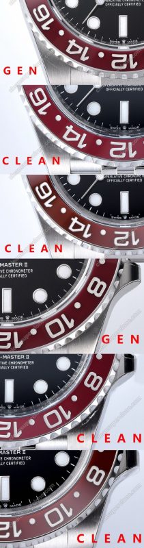 126710 1:1 replica watch and the genuine what is the difference Clean Factory red blue Rolex Gmt-master ll Mechanical Men
4