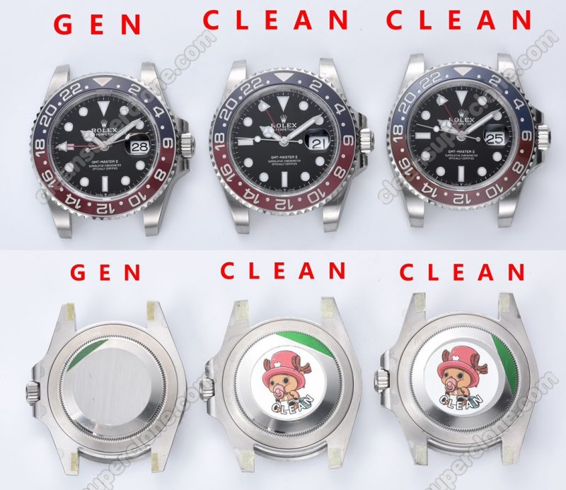 126710 1:1 replica watch and the genuine what is the difference Clean Factory red blue Rolex Gmt-master ll Mechanical Men
6