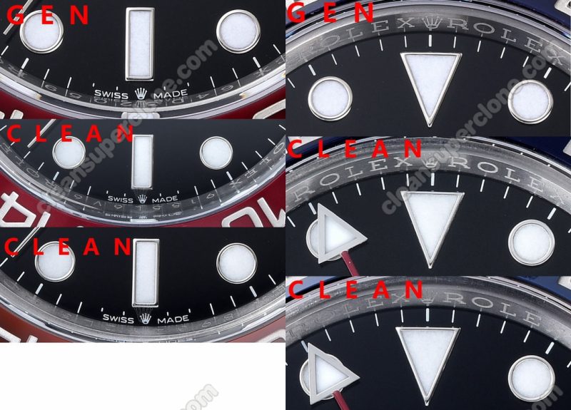 126710 1:1 replica watch and the genuine what is the difference Clean Factory red blue Rolex Gmt-master ll Mechanical Men
8