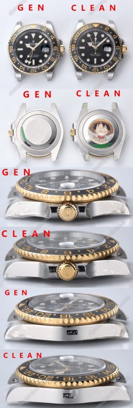 126713 1:1 replica watch and the genuine what is the difference Clean Factory Rolex black grey Gmt-master ll Mechanical Men
2