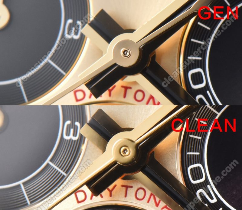 rolex super clone watch compare the difference between the genuine Clean Factory champagne Daytona 116518 Mechanical Men
3