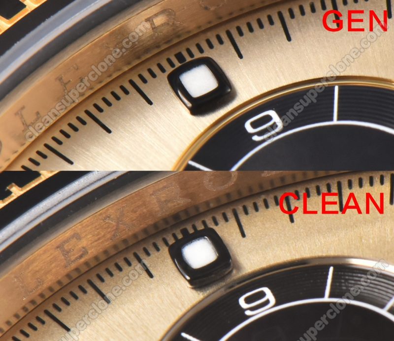 rolex super clone watch compare the difference between the genuine Clean Factory champagne Daytona 116518 Mechanical Men
6