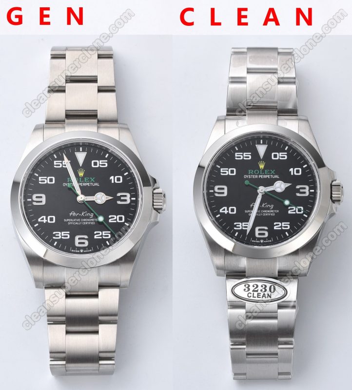 rolex super clone watch compare the difference between the genuine Clean Factory Black Explorer 126900 Mechanical Men
