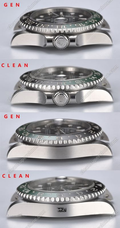 rolex super clone watch compare the difference between the genuine Clean Factory green black Gmt-master ll 126720 Mechanical Men
8