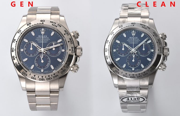 rolex super clone watch compare the difference between the genuine Clean Factory Blue Daytona 116509 Mechanical Men