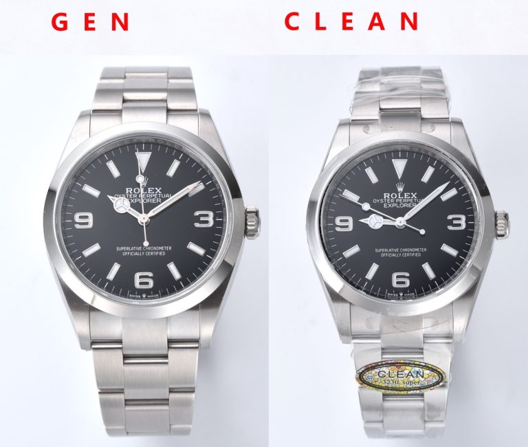 Explorer replica watch and the original What is the difference Clean Factory Black Rolex 124270 Mechanical Men