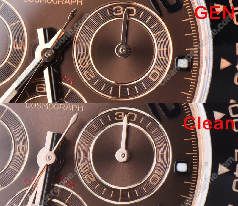 116515 1:1 replica watch and the genuine what is the difference Clean Factory chocolate Rolex Daytona Mechanical Men
3