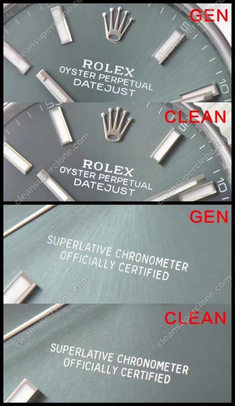 rolex super clone watch compare the difference between the genuine Clean Factory green Dateiust 126334 Mechanical Men
6