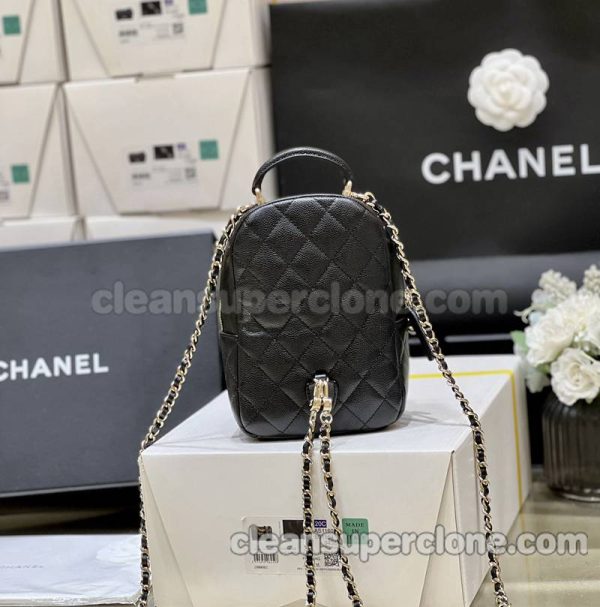 cowhide bag 1:1 Copy description and price black Chanel backpack women 6