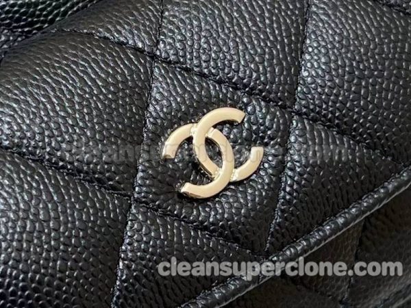 cowhide bag 1:1 Copy description and price black Chanel backpack women 8