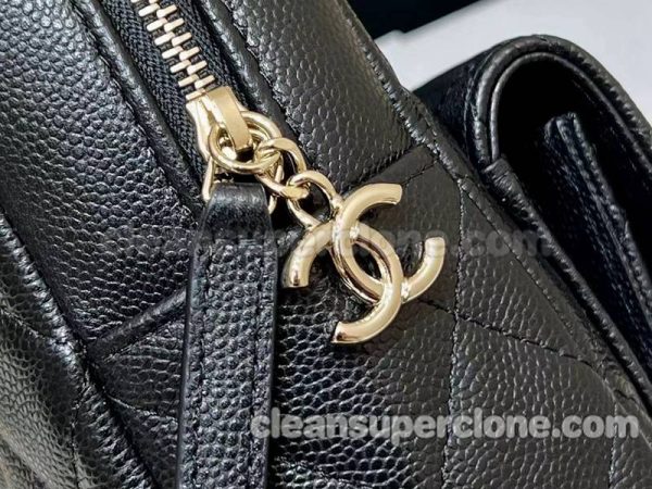 cowhide bag 1:1 Copy description and price black Chanel backpack women 9