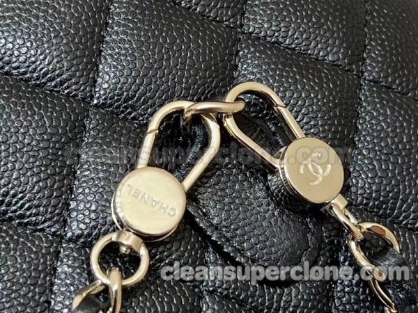 cowhide bag 1:1 Copy description and price black Chanel backpack women 10