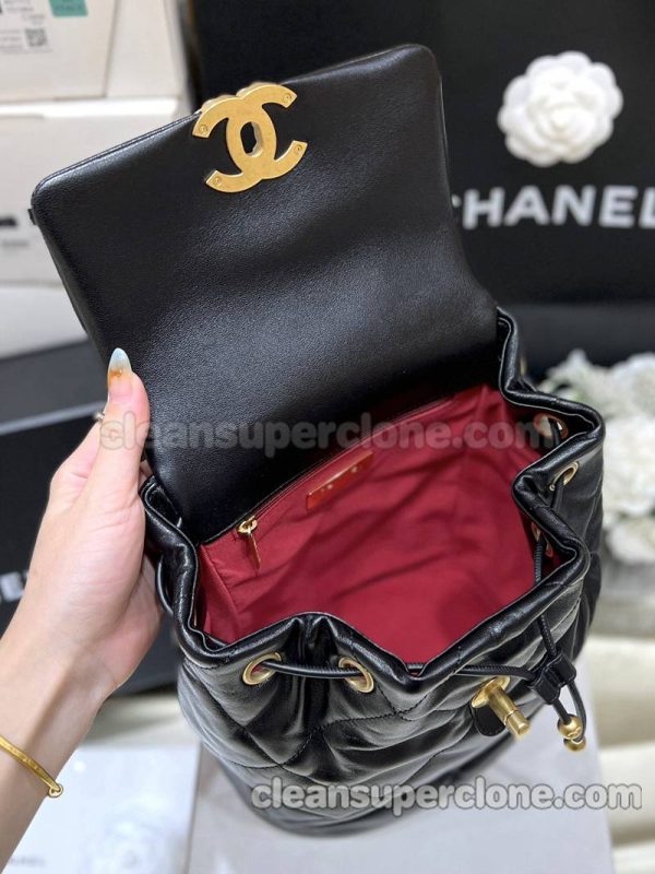 backpack bag replica details and pricing black Chanel Sheepskin women 6