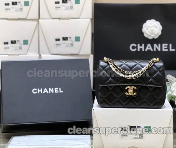 Sheepskin bag 1:1 Copy description and price black Chanel Crossbody women