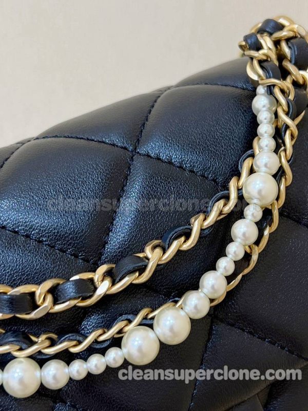 Sheepskin bag 1:1 Copy description and price black Chanel Crossbody women 9