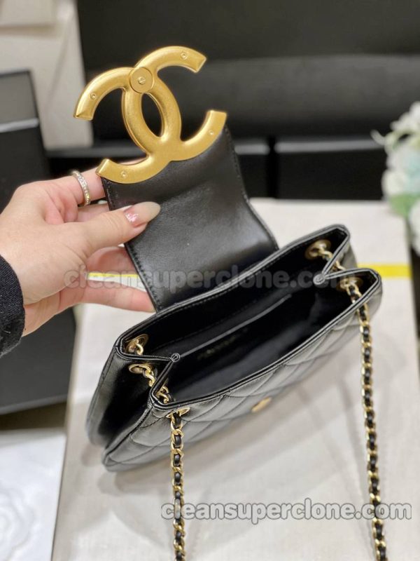 Messenger bag replica details and pricing black Chanel Sheepskin women 6