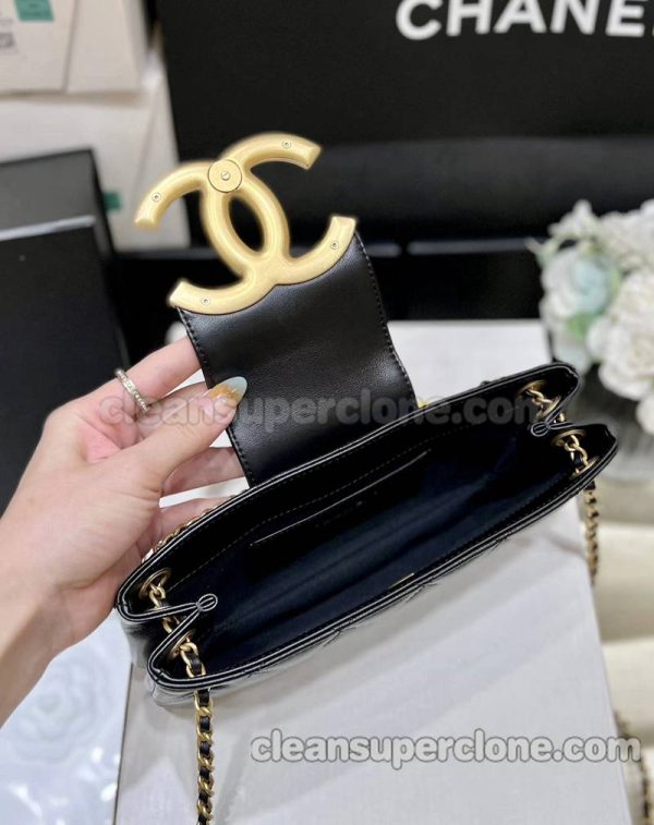 Baguette bag replica details and pricing black Chanel Sheepskin women 5