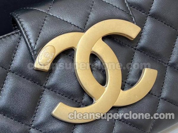 Baguette bag replica details and pricing black Chanel Sheepskin women 8