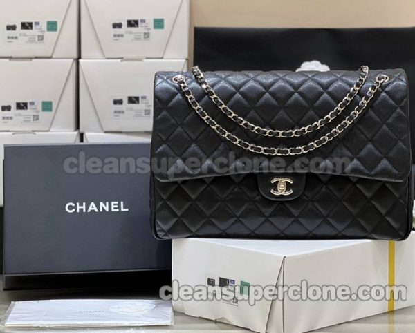 cowhide bag 1:1 Copy description and price black Chanel Crossbody women