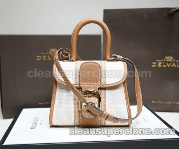 Delvaux bag Super Clone picture and price Brown and White Handbag cowhide women 2