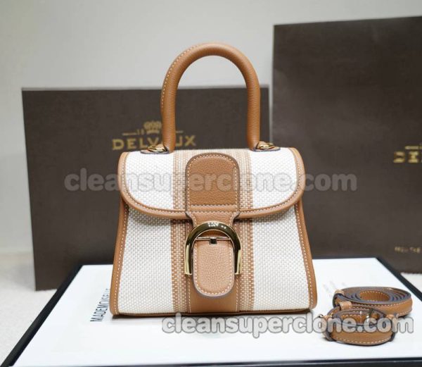 Delvaux bag Super Clone picture and price Brown and White Handbag cowhide women 3