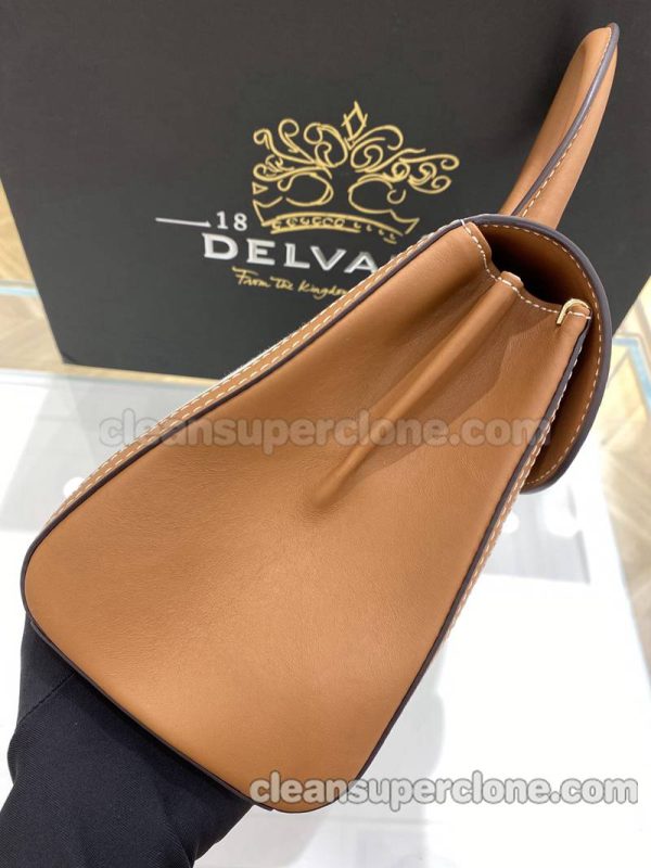 Handbag bag replica details and pricing Caramel color Delvaux cowhide women 4