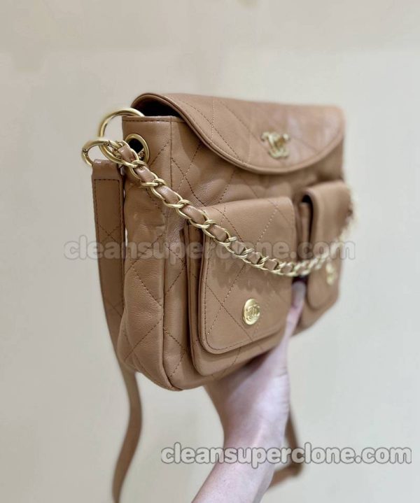 cowhide bag 1:1 Copy description and price brown Small Chanel Crossbody women 2