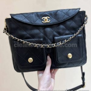 Crossbody bag replica details and pricing black Large Chanel cowhide women