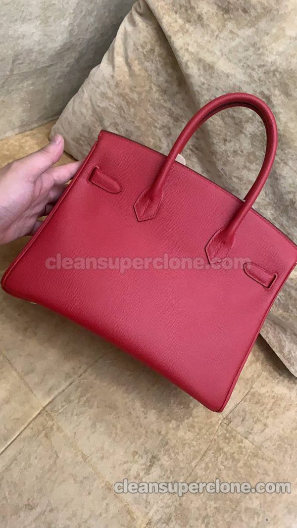 cowhide bag 1:1 Copy description and price red Hermes Handbag women 2