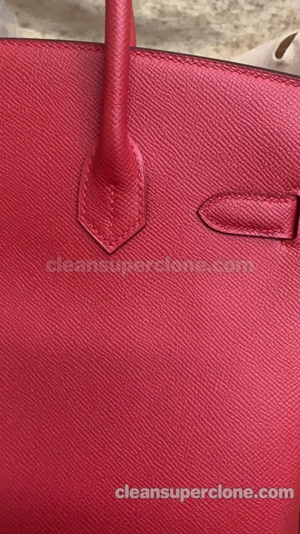 cowhide bag 1:1 Copy description and price red Hermes Handbag women 4