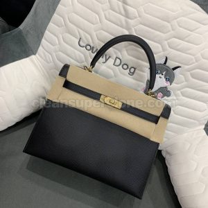 Handbag bag replica details and pricing black Hermes cowhide women