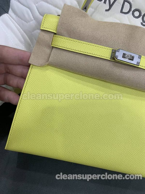 cowhide bag 1:1 Copy description and price yellow Hermes Handbag women 2