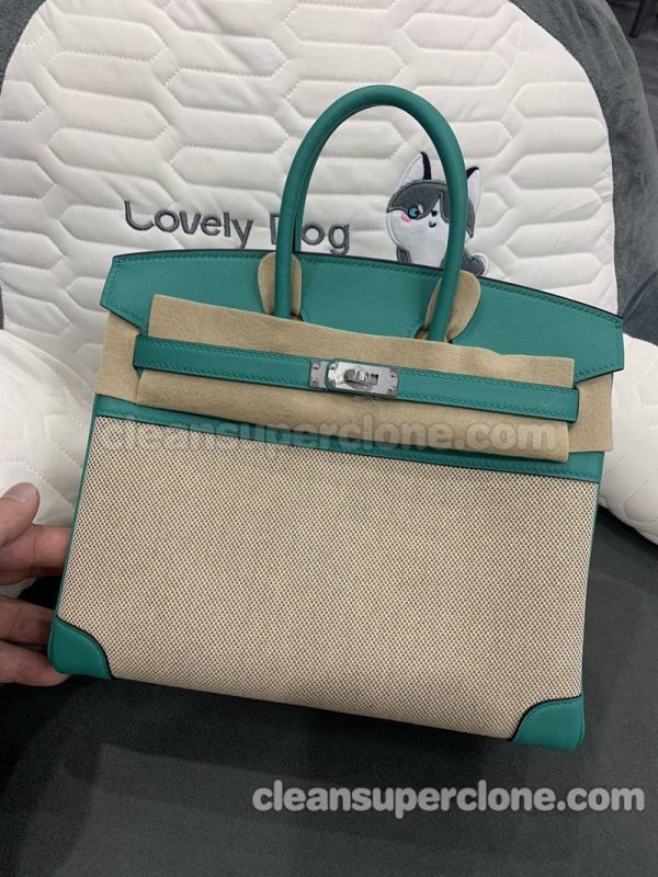 Handbag bag replica details and pricing green Hermes canvas women