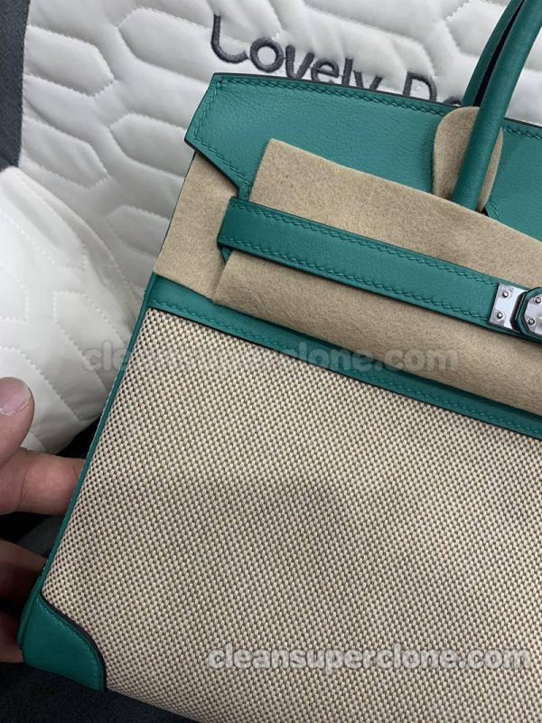 Handbag bag replica details and pricing green Hermes canvas women 2