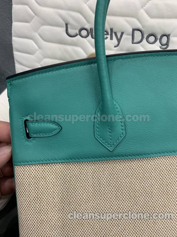 Handbag bag replica details and pricing green Hermes canvas women 4