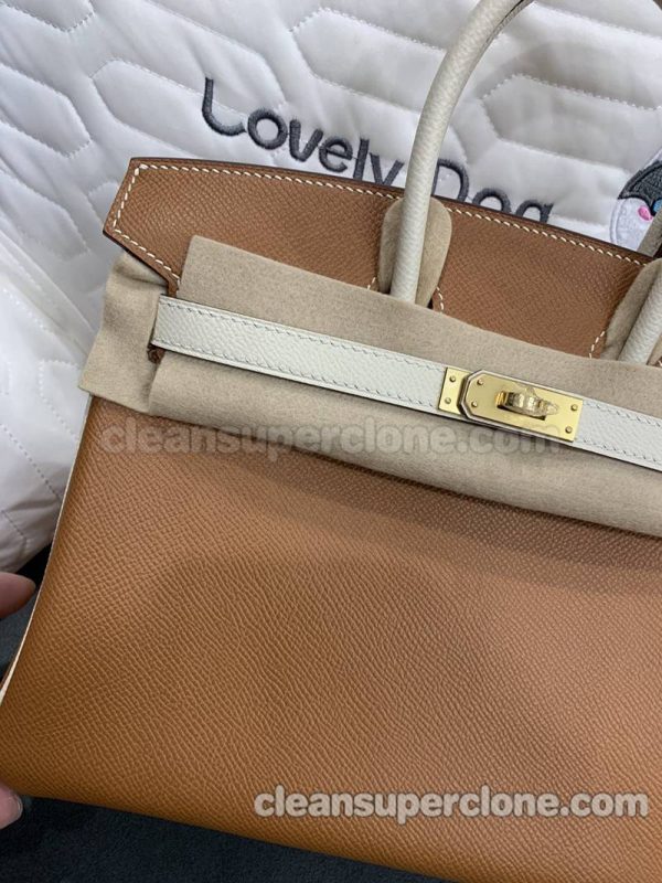 cowhide bag 1:1 Copy description and price brown Hermes Handbag women 2