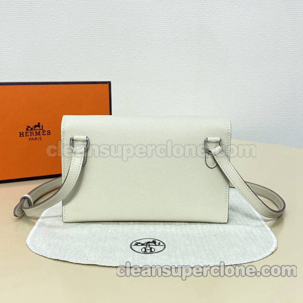 Shoulder bag replica details and pricing white Hermes cowhide Crossbody Purse women 2