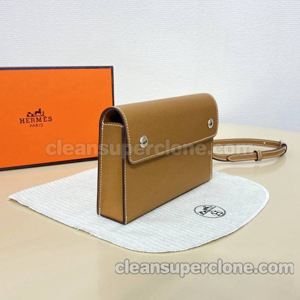 cowhide bag 1:1 Copy description and price Brown Hermes Shoulder Crossbody Purse women 4