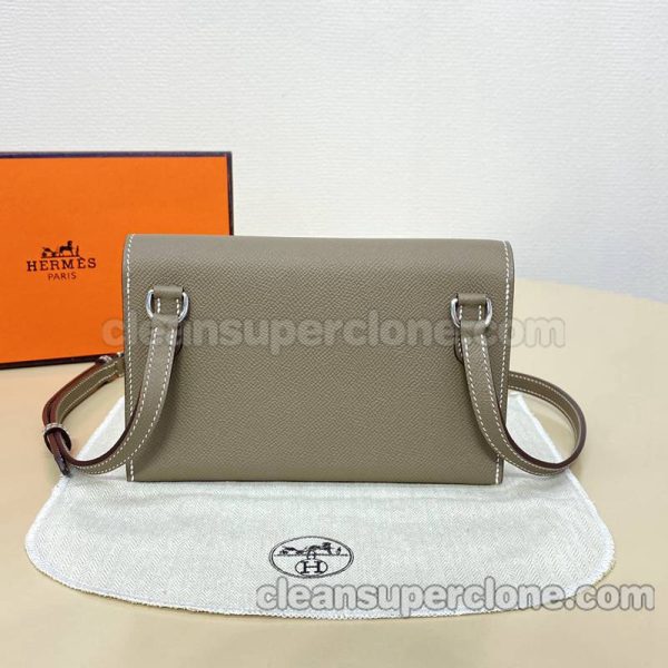 Hermes bag Super Clone picture and price grey Shoulder Crossbody Purse cowhide women 3