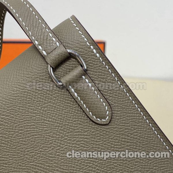 Hermes bag Super Clone picture and price grey Shoulder Crossbody Purse cowhide women 8