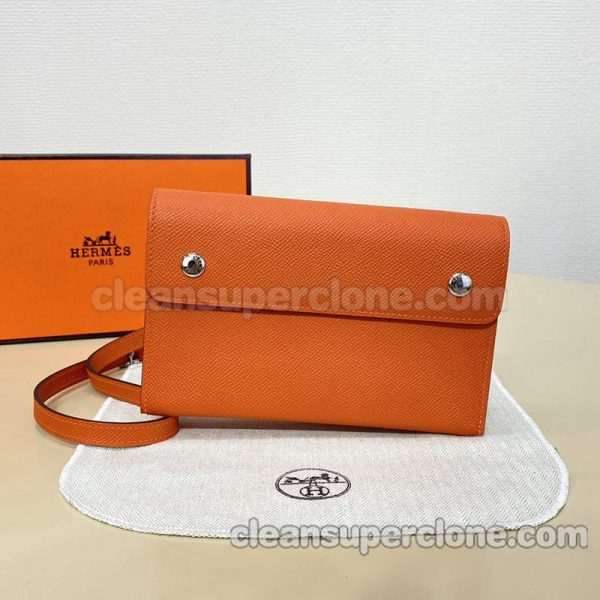 Shoulder bag replica details and pricing orange Hermes Crossbody Purse cowhide women