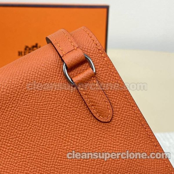 Shoulder bag replica details and pricing orange Hermes Crossbody Purse cowhide women 3