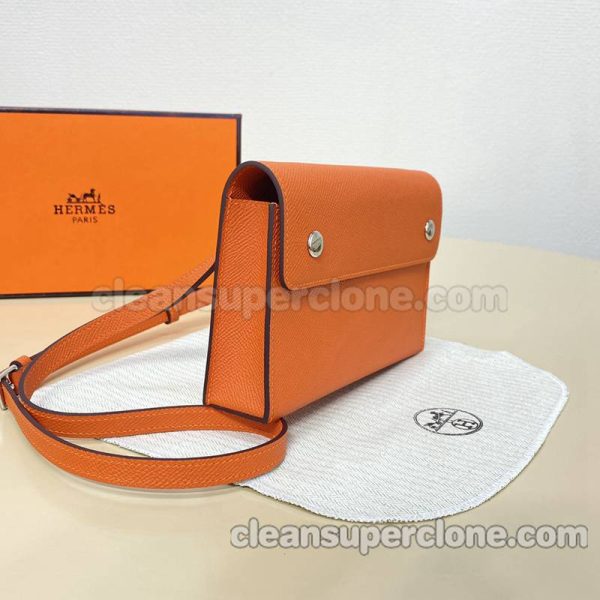 Shoulder bag replica details and pricing orange Hermes Crossbody Purse cowhide women 5