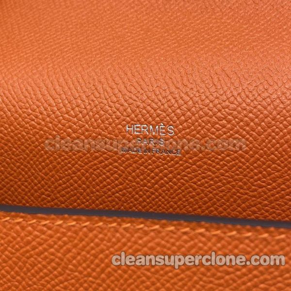 Shoulder bag replica details and pricing orange Hermes Crossbody Purse cowhide women 9