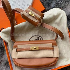 Hermes bag Super Clone picture and price brown Waist Shoulder Crossbody cowhide women